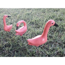 Flamingos em Cerâmica Enfeite de Jardim