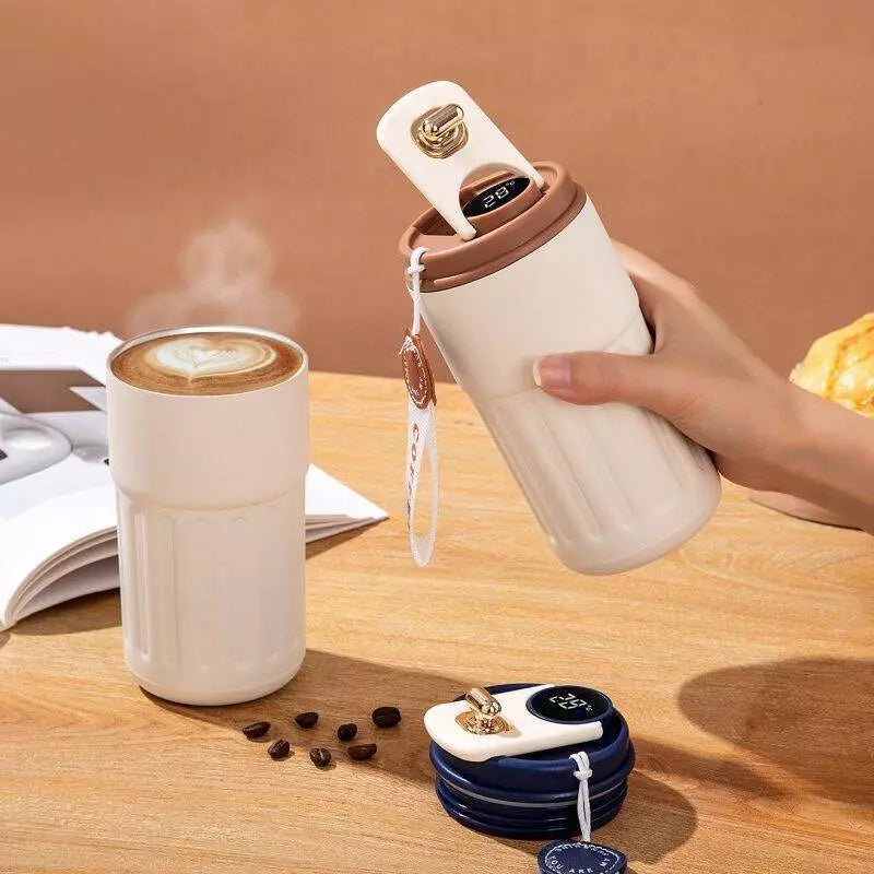 Copo Térmico Café 450ml Inox Display Digital