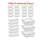 Kit com 25 Organizadores Multiuso Modulares